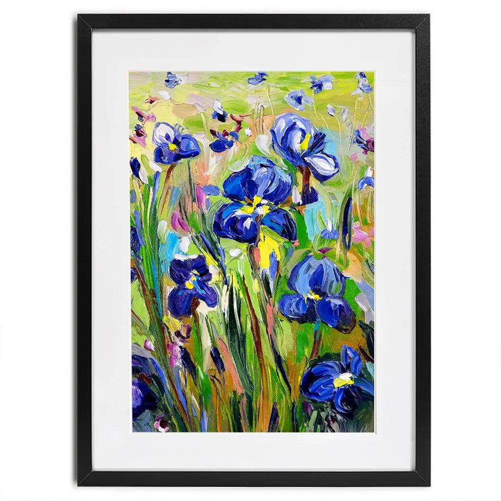 Iris Garden Framed Art Print Iris Garden Framed Art Print wall art product Ekaterina Ermilkina