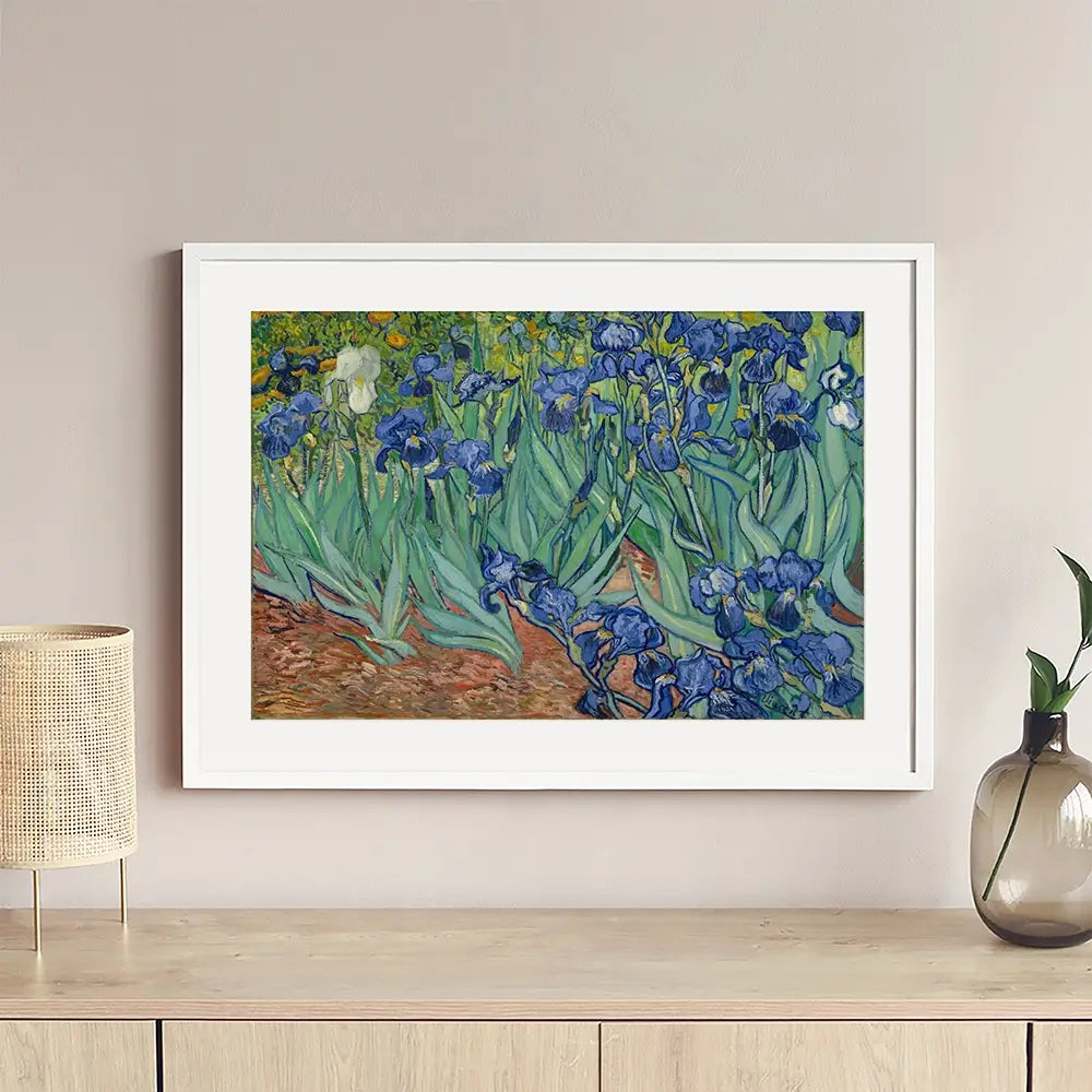 Irises Framed Art Print Irises Framed Art Print wall art product Vincent Van Gogh