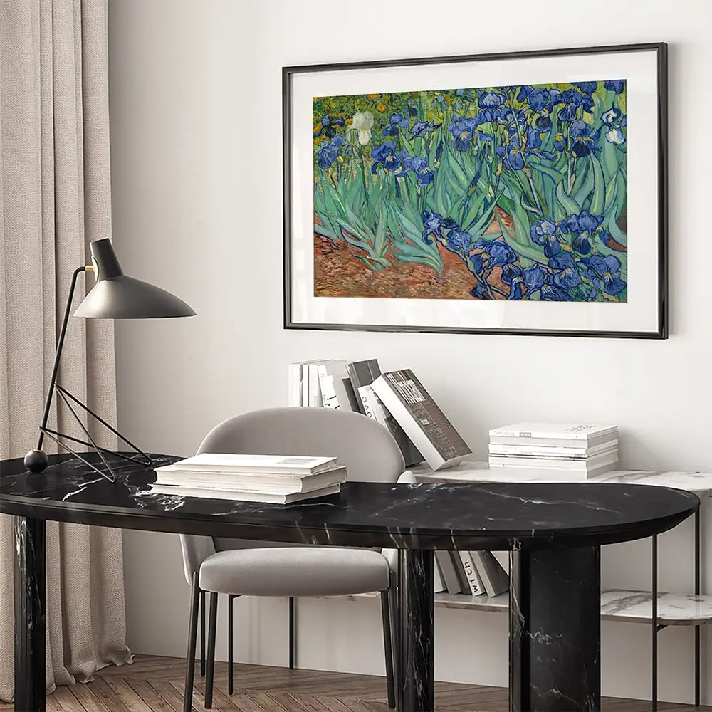 Irises Framed Art Print Irises Framed Art Print wall art product Vincent Van Gogh
