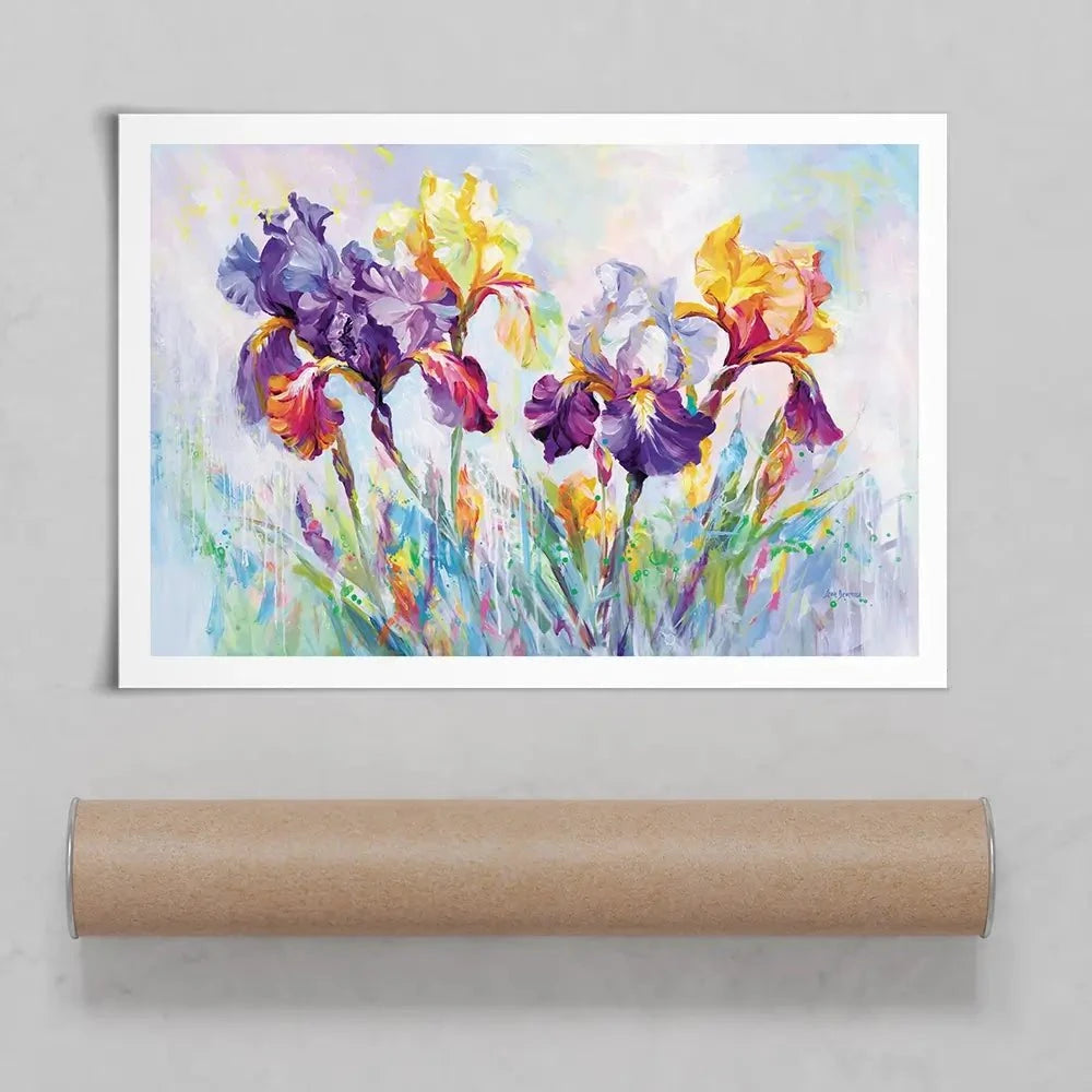 Irises In Bloom Art Print Irises In Bloom Art Print wall art product Leon Devenice
