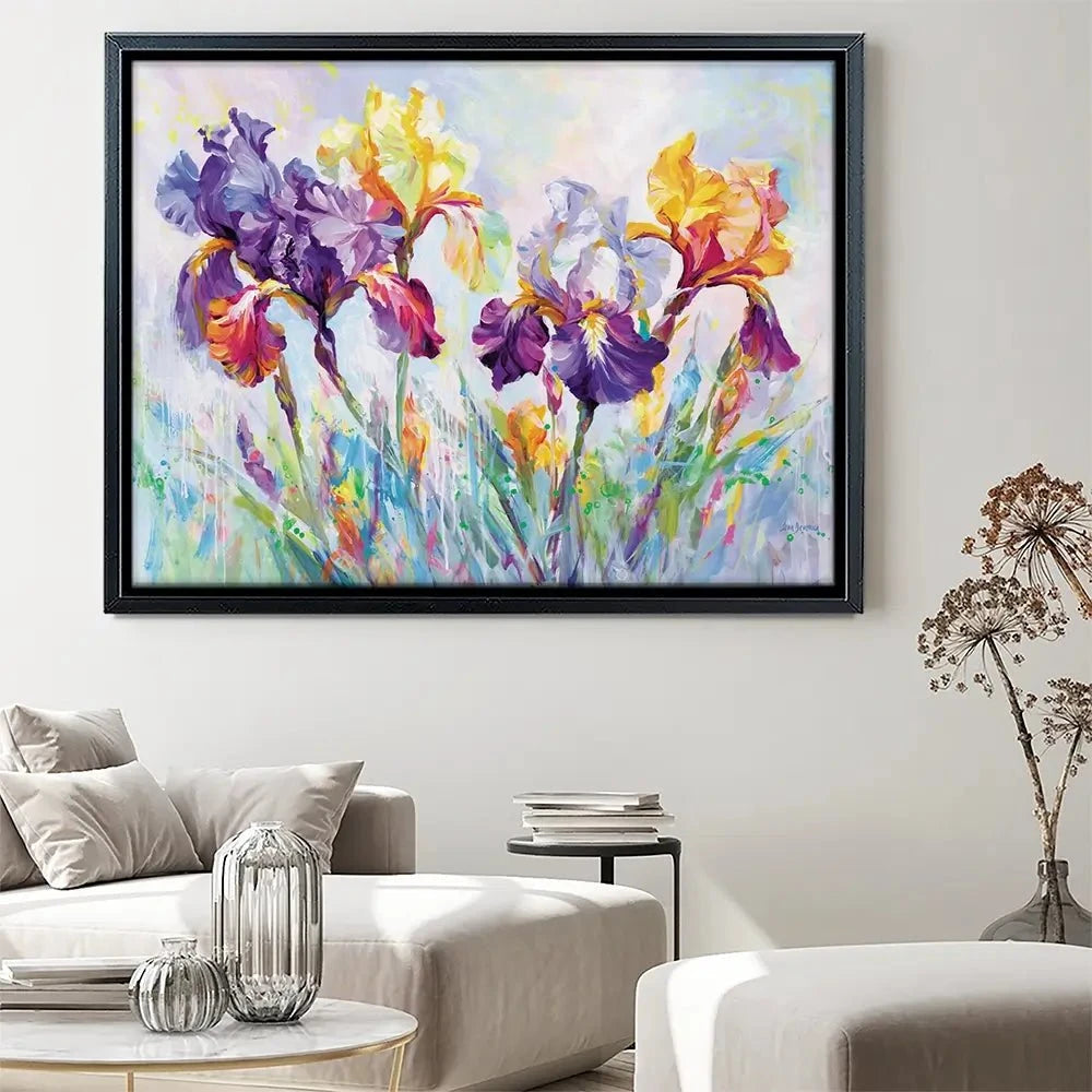 Irises In Bloom Canvas Print Irises In Bloom Canvas Print wall art product Leon Devenice