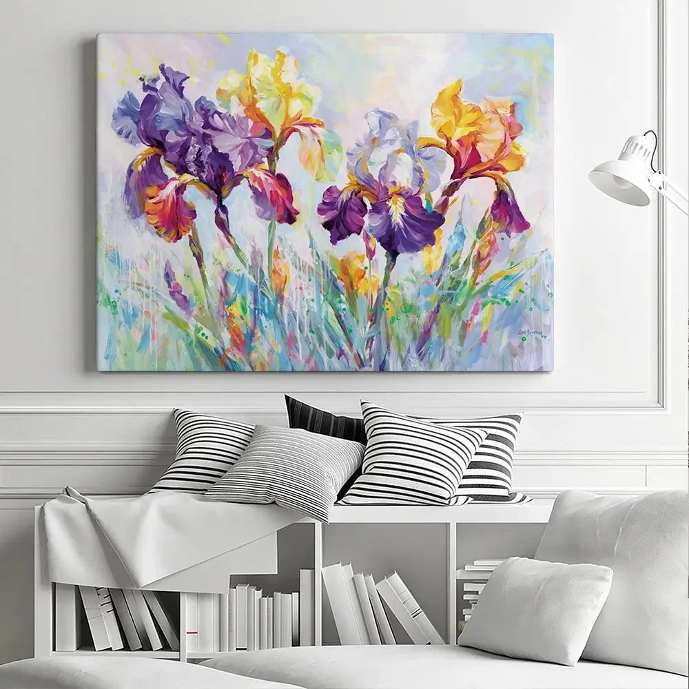 Irises In Bloom Canvas Print Irises In Bloom Canvas Print wall art product Leon Devenice