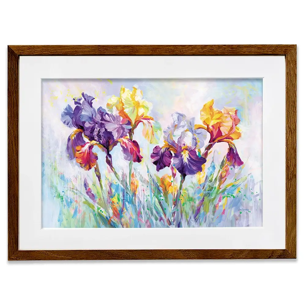 Irises In Bloom Framed Art Print Irises In Bloom Framed Art Print wall art product Leon Devenice