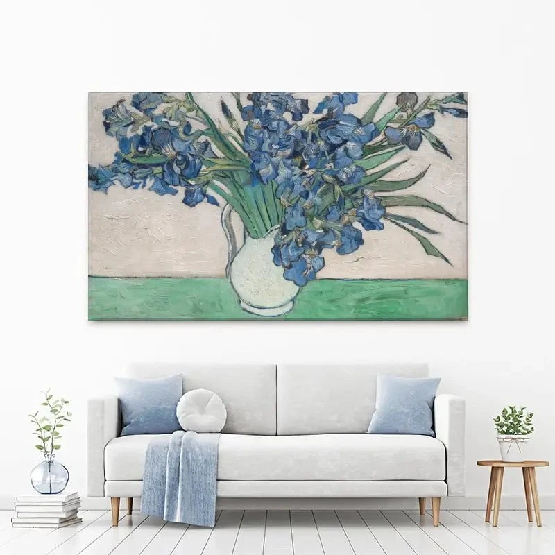 Irises Vase Canvas Print Irises Vase Canvas Print wall art product Vincent Van Gogh
