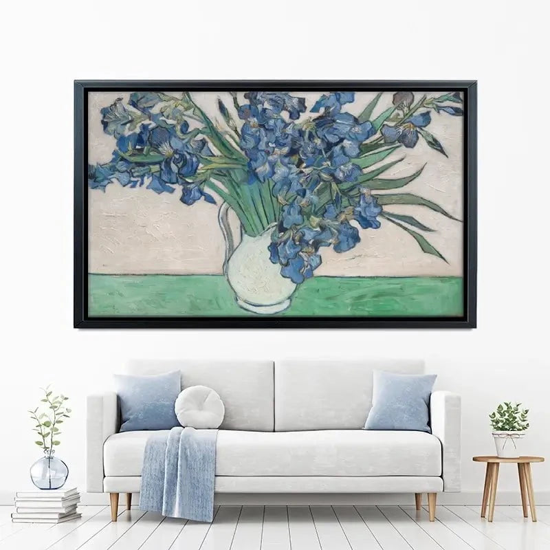 Irises Vase Canvas Print Irises Vase Canvas Print wall art product Vincent Van Gogh