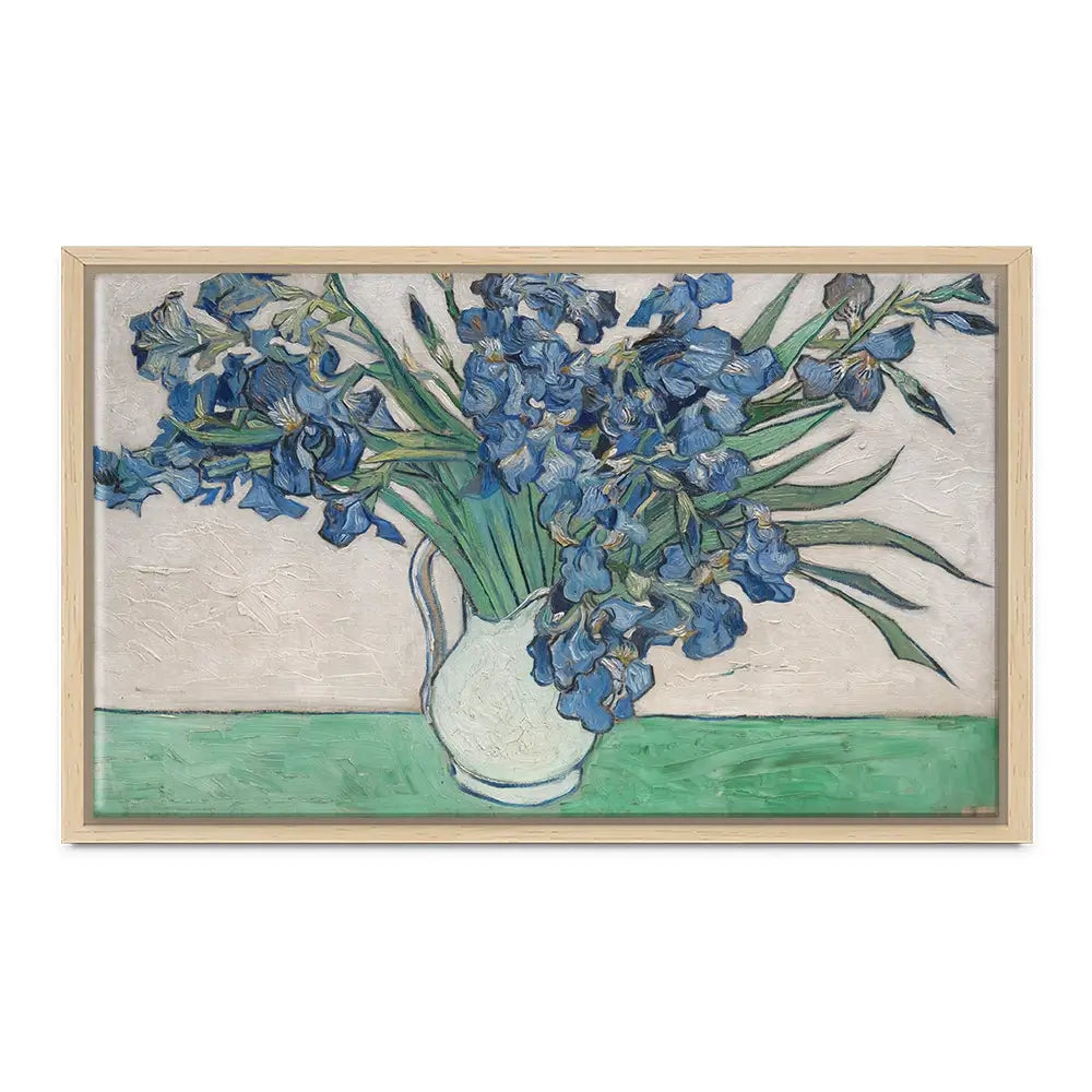 Irises Vase Canvas Print Irises Vase Canvas Print wall art product Vincent Van Gogh