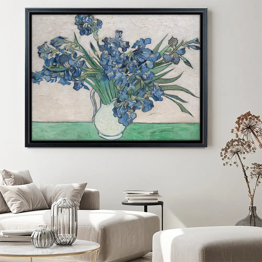 Irises Vase Canvas Print Irises Vase Canvas Print wall art product Vincent Van Gogh