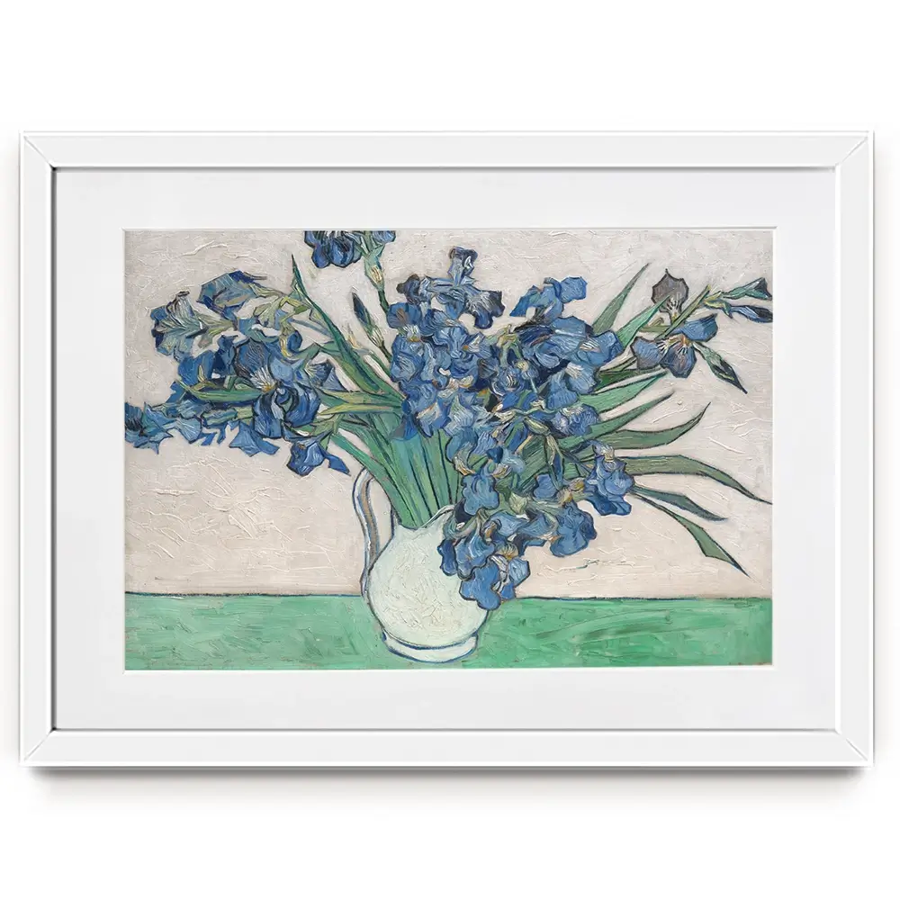Irises Vase Framed Art Print Irises Vase Framed Art Print wall art product Vincent Van Gogh