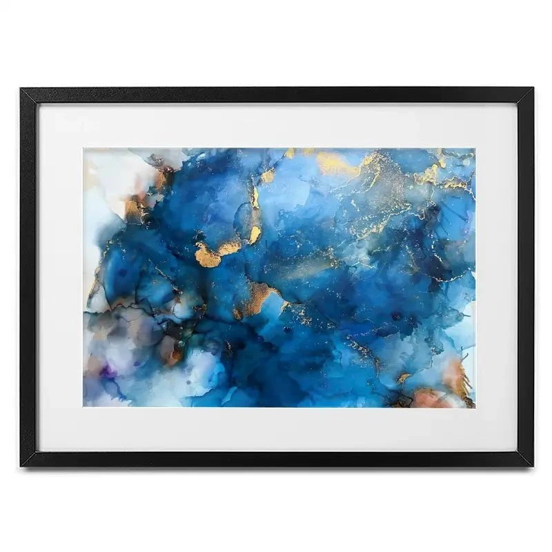It's All Blue Framed Art Print It's All Blue Framed Art Print wall art product Violeta Allaberdieva