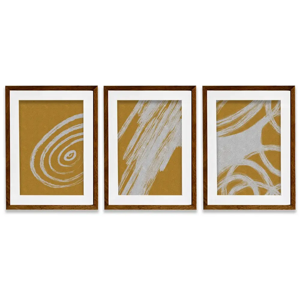 It Was All Yellow Framed Art Print Trio It Was All Yellow Framed Art Print Trio wall art product Yuli Saputra