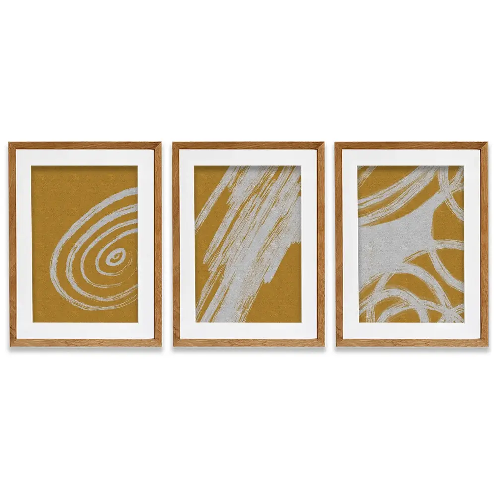 It Was All Yellow Framed Art Print Trio It Was All Yellow Framed Art Print Trio wall art product Yuli Saputra