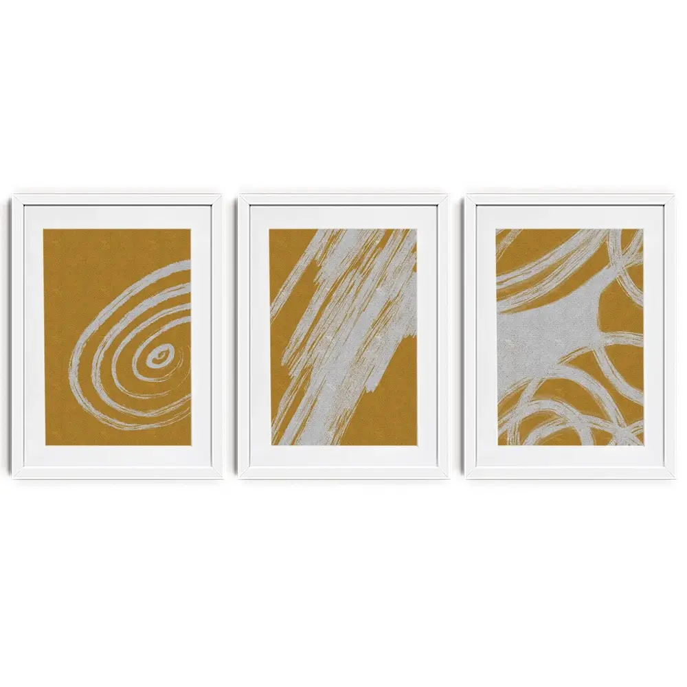 It Was All Yellow Framed Art Print Trio It Was All Yellow Framed Art Print Trio wall art product Yuli Saputra