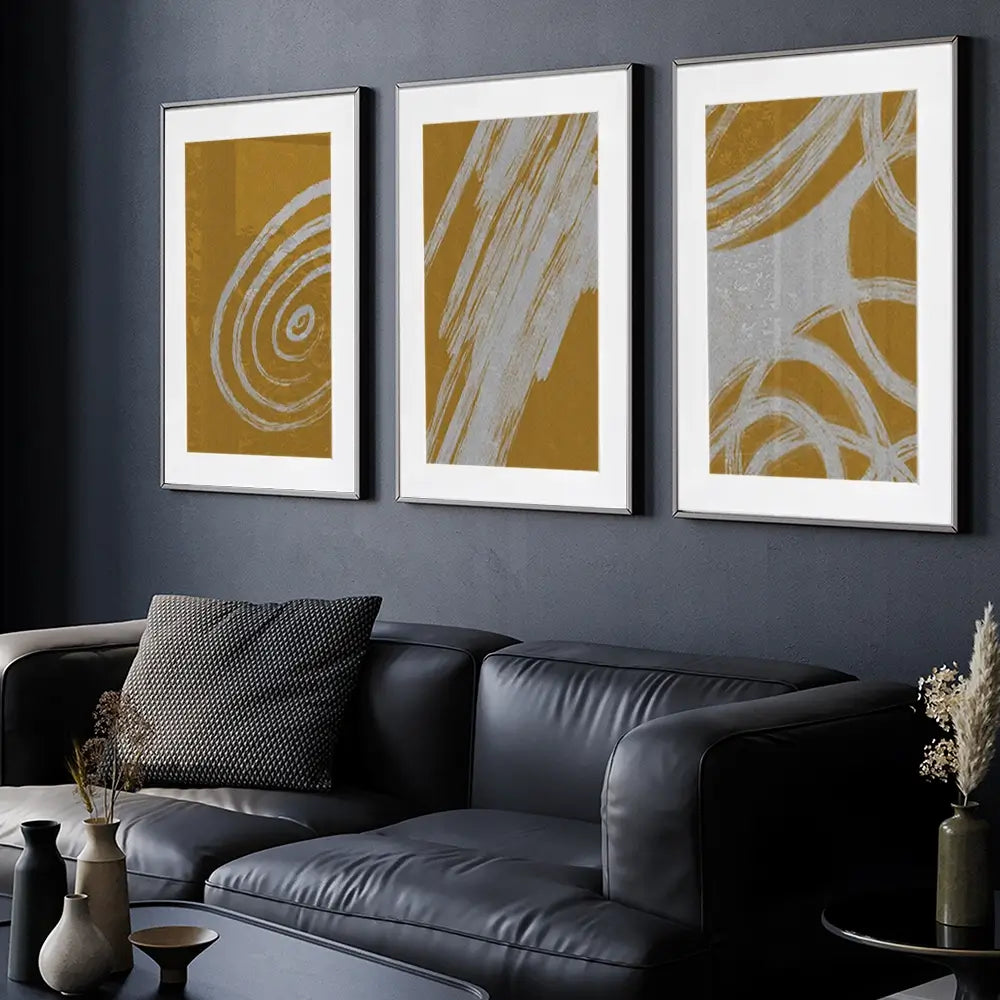 It Was All Yellow Framed Art Print Trio It Was All Yellow Framed Art Print Trio wall art product Yuli Saputra