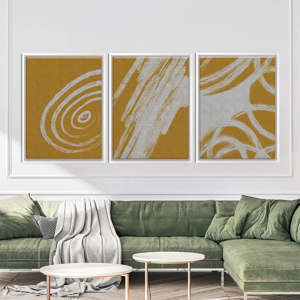 It Was All Yellow Trio Canvas Print It Was All Yellow Trio Canvas Print wall art product Yuli Saputra