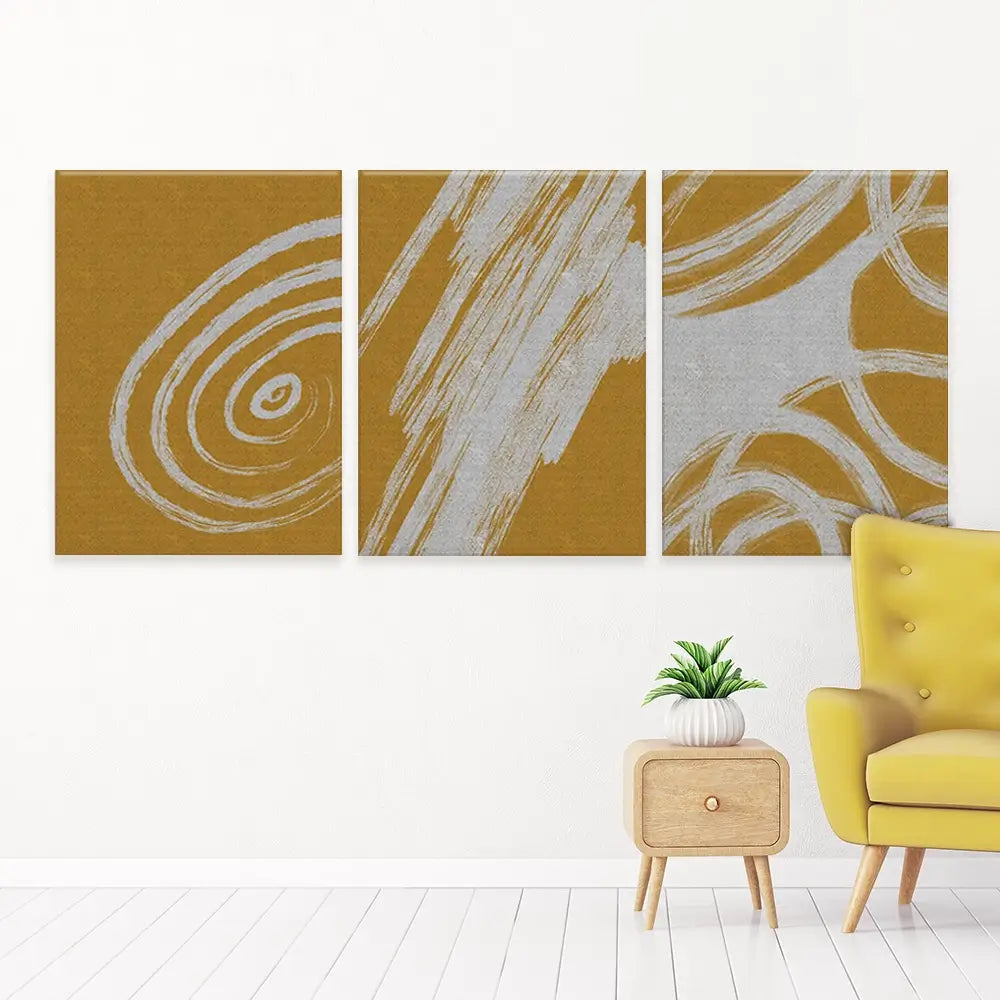 It Was All Yellow Trio Canvas Print It Was All Yellow Trio Canvas Print wall art product Yuli Saputra