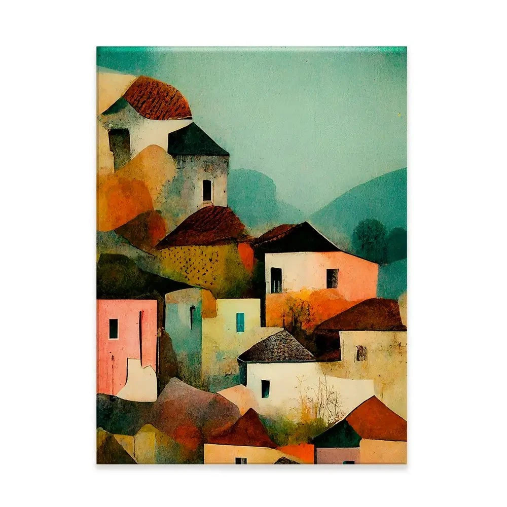 Italian Village Canvas Print Italian Village Canvas Print wall art product Treechild