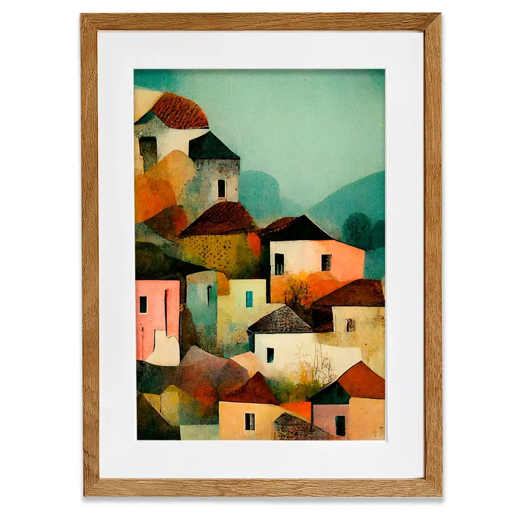 Italian Village Framed Art Print Italian Village Framed Art Print wall art product Treechild