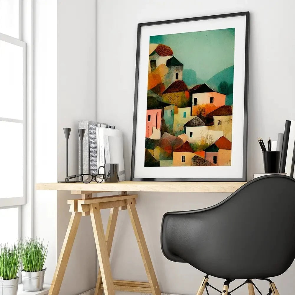 Italian Village Framed Art Print Italian Village Framed Art Print wall art product Treechild
