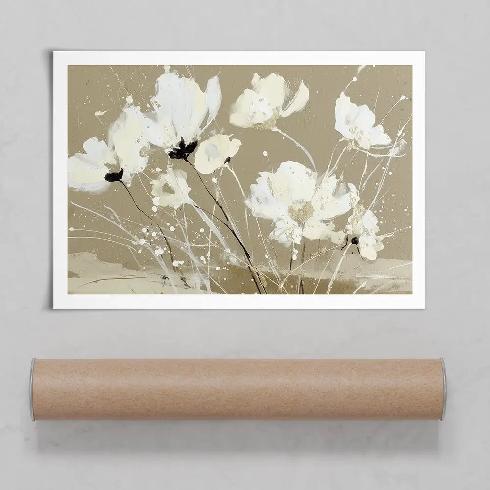 Ivory Petal Scatter Art Print Ivory Petal Scatter Art Print wall art product Chromatic Storm Studio