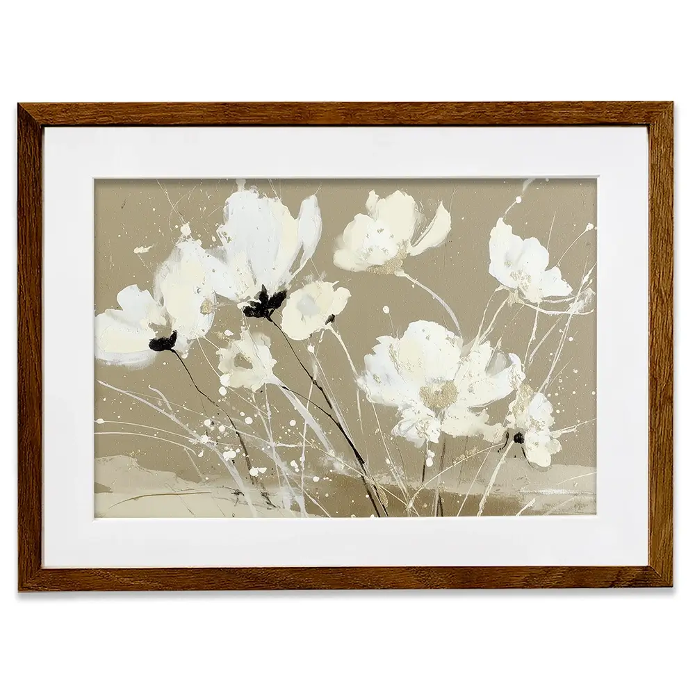 Ivory Petal Scatter Framed Art Print Ivory Petal Scatter Framed Art Print wall art product Chromatic Storm Studio
