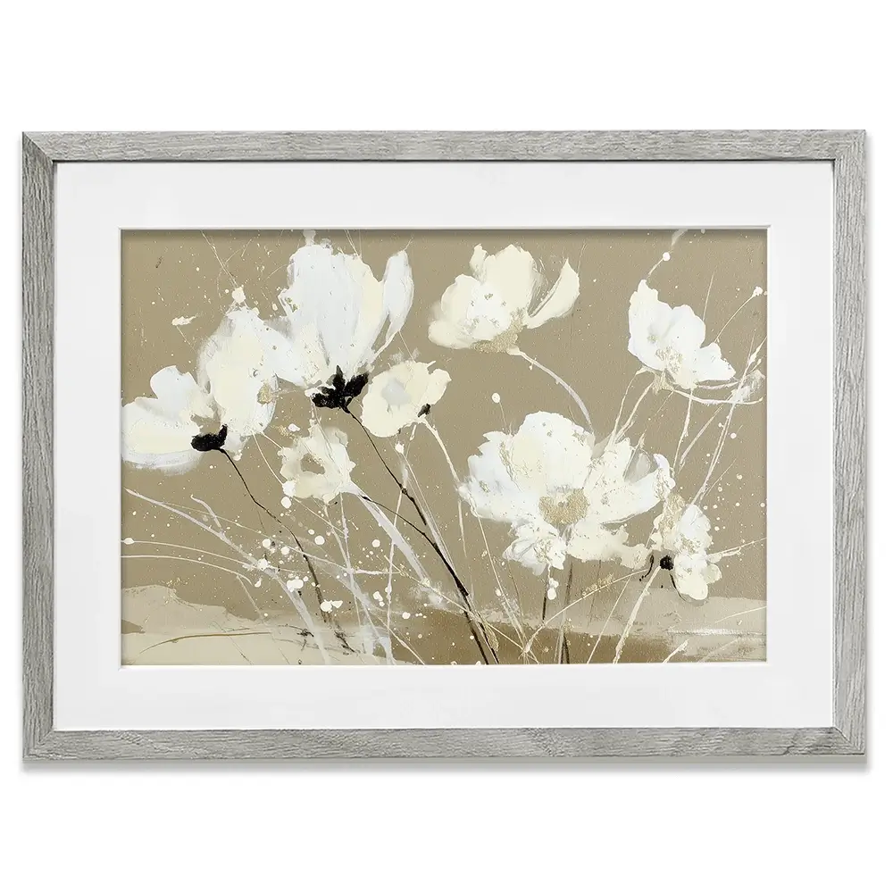 Ivory Petal Scatter Framed Art Print Ivory Petal Scatter Framed Art Print wall art product Chromatic Storm Studio