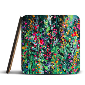 Jade Coaster Set Rainbow Soul Tree Coaster Set | Rainbow Soul Tree Art Coasters wall art product Scarlet Sky Studio