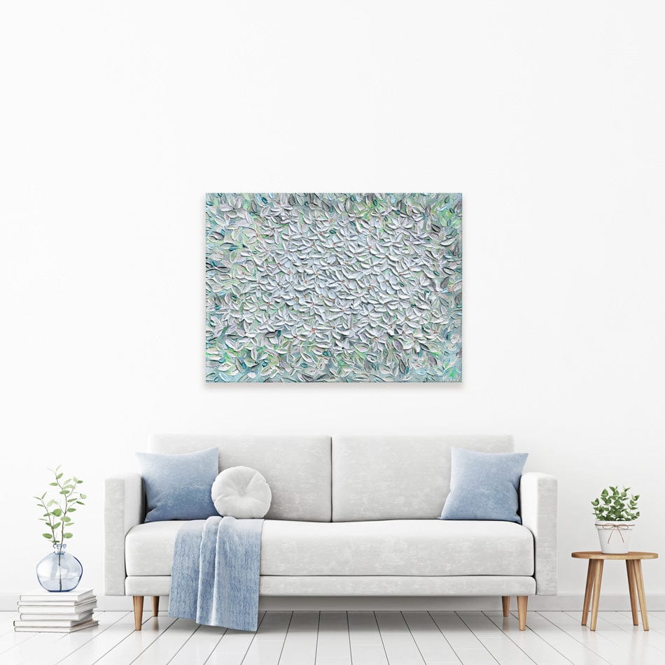 Jasmine Mint Green Canvas Print wall art product Expression By Nada