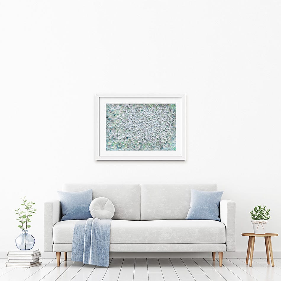 Jasmine Mint Green Framed Art Print wall art product Expression By Nada