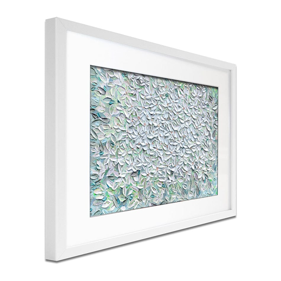 Jasmine Mint Green Framed Art Print wall art product Expression By Nada