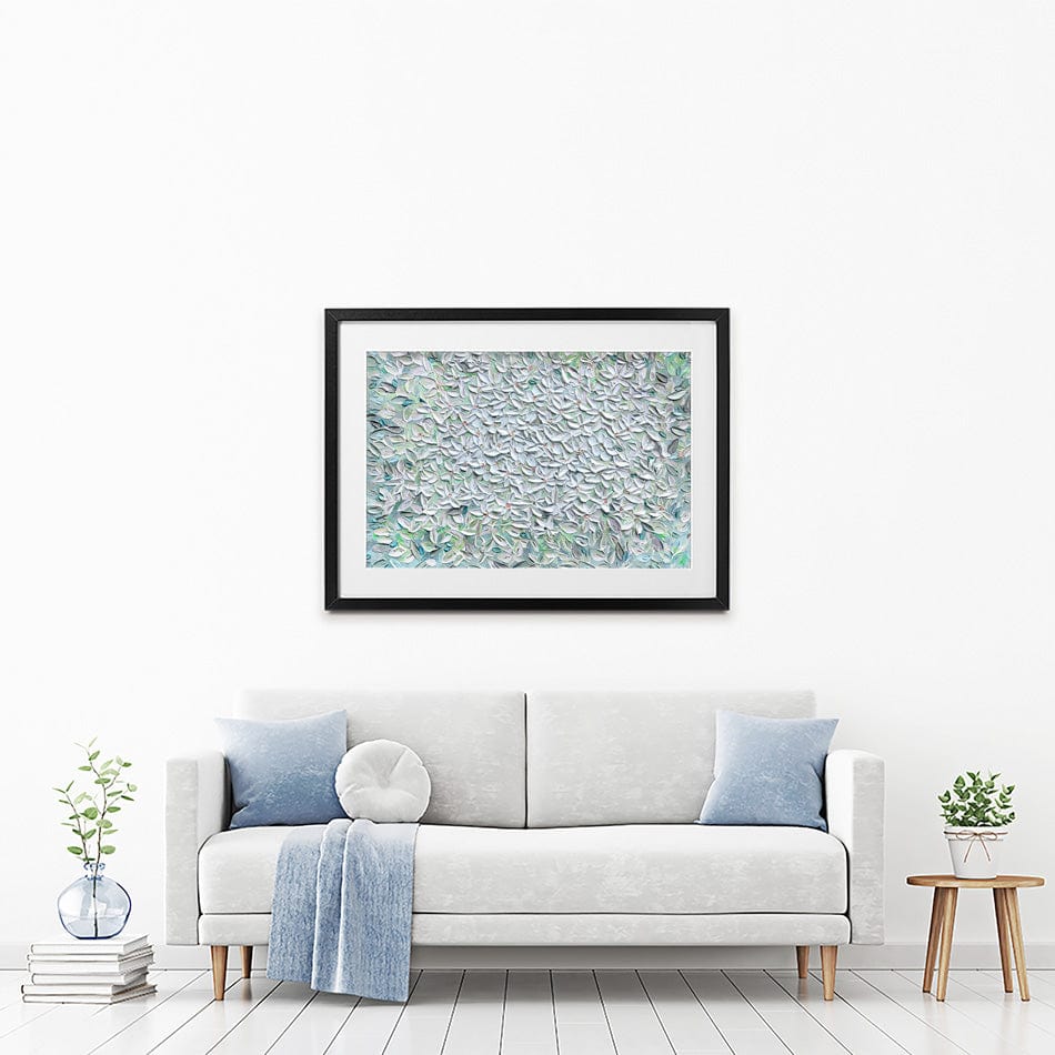 Jasmine Mint Green Framed Art Print wall art product Expression By Nada