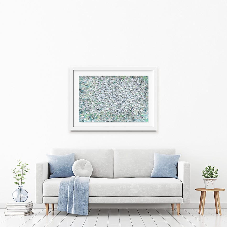Jasmine Mint Green Framed Art Print wall art product Expression By Nada