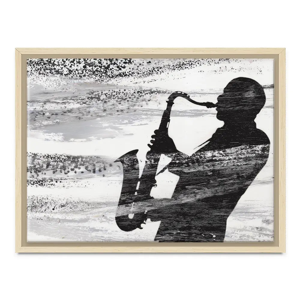Jazz Silhouette Canvas Print Jazz Silhouette Canvas Print wall art product Chromatic Storm Studio