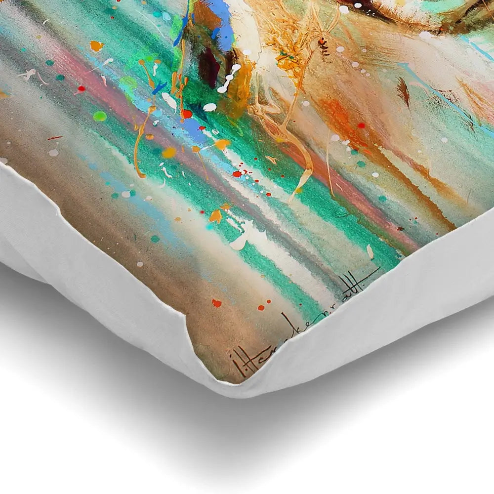 Jazzy Highland Cow Cushion Jazzy Highland Cow Cushion wall art product Studio Paint-Ing