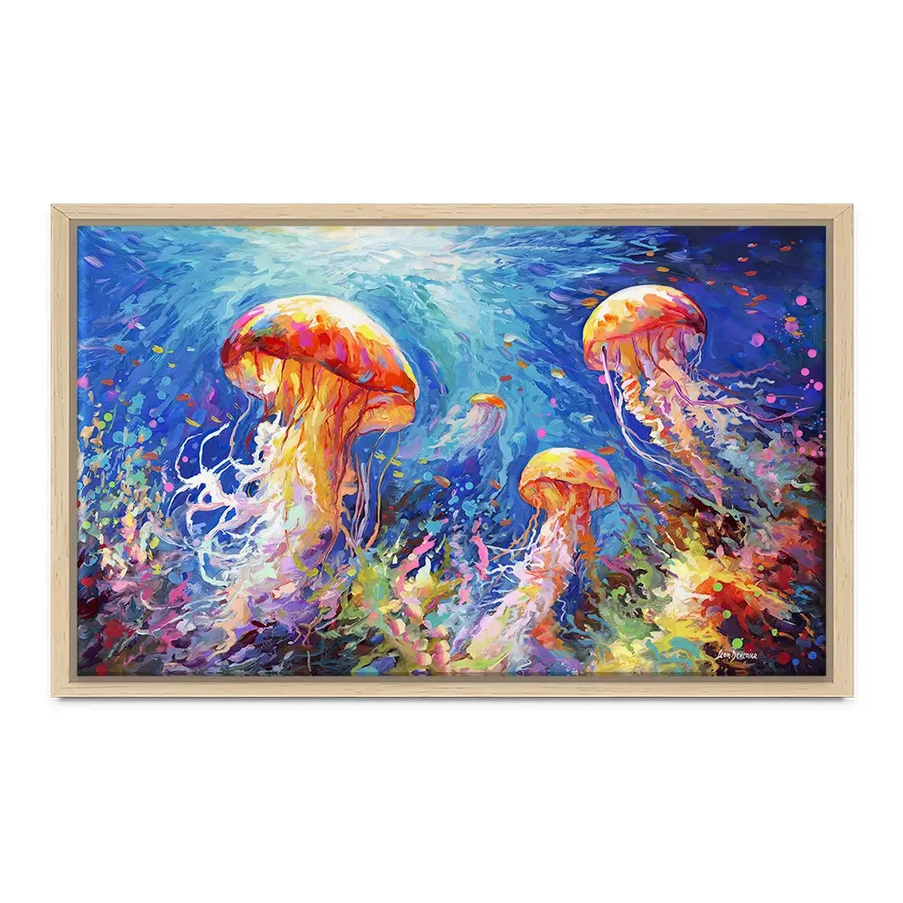 Jellyfish Serenade Canvas Print Jellyfish Serenade Canvas Print wall art product Leon Devenice