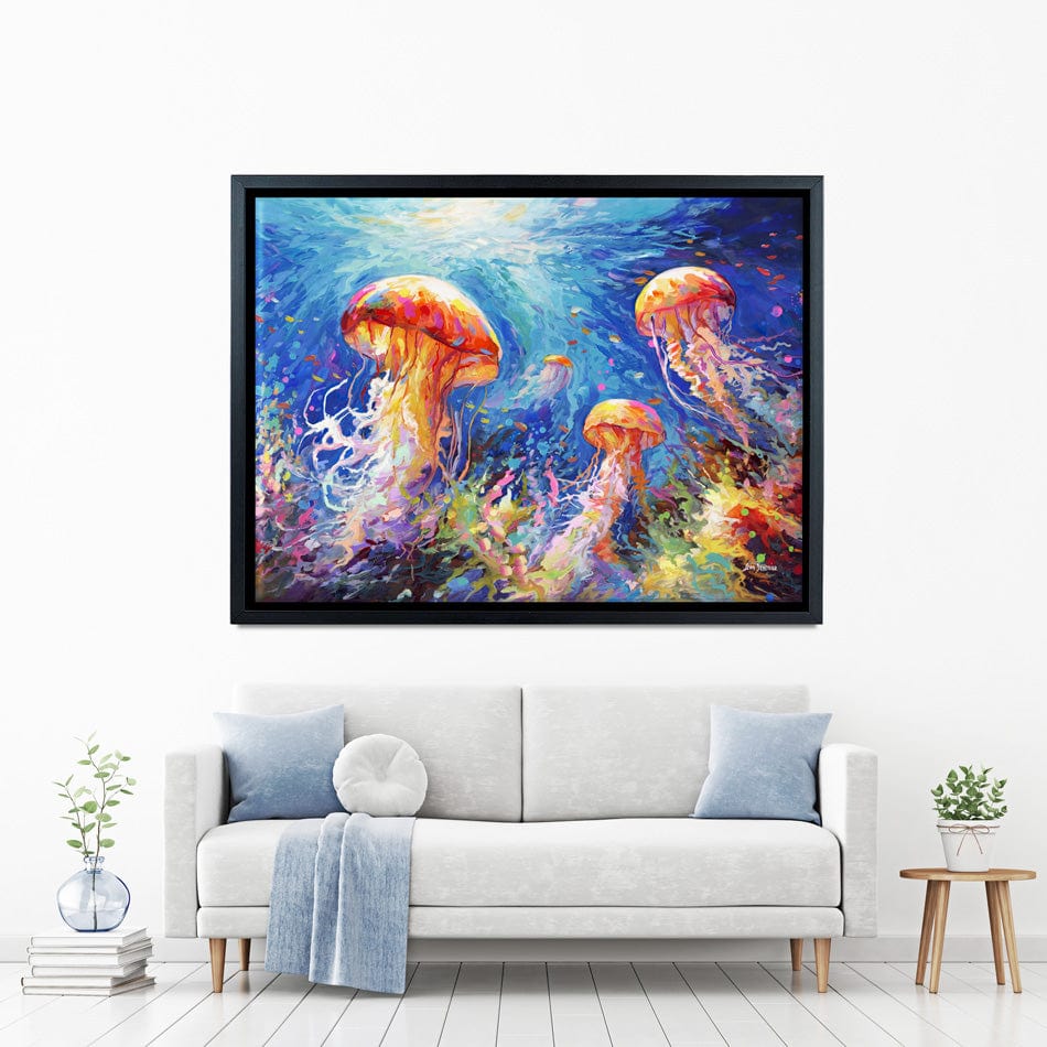 Jellyfish Serenade Canvas Print wall art product Leon Devenice