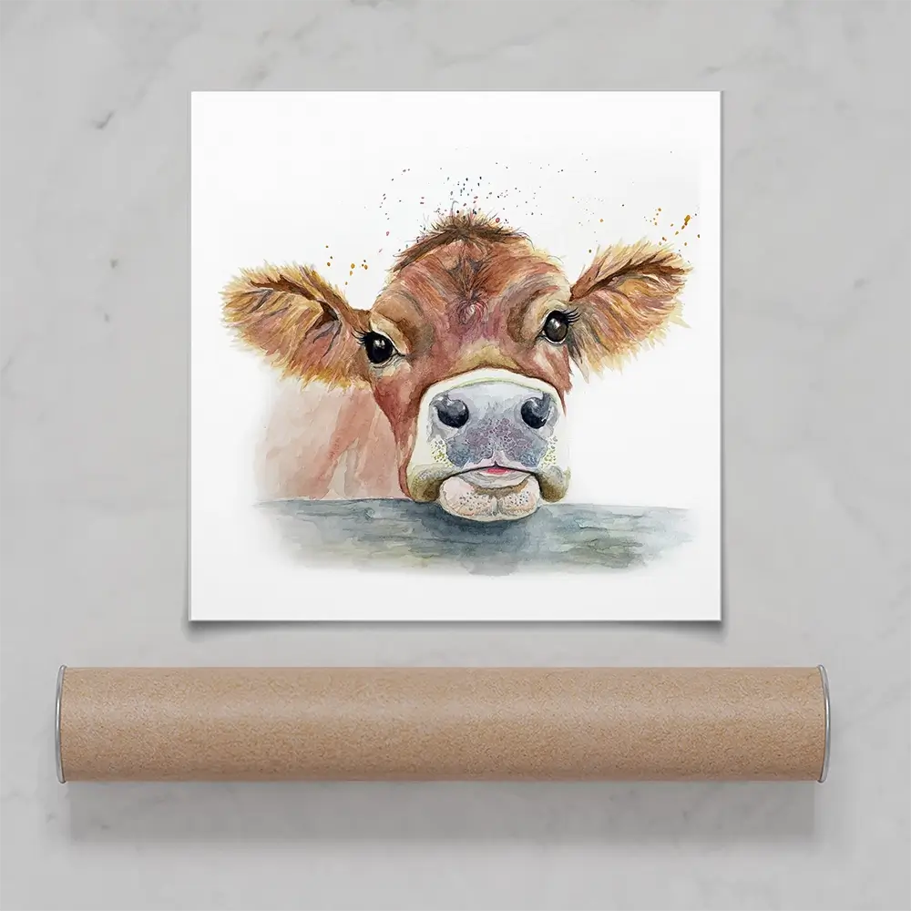 Jersey Cow Square Art Print Jersey Cow Square Art Print wall art product Karen Sutton