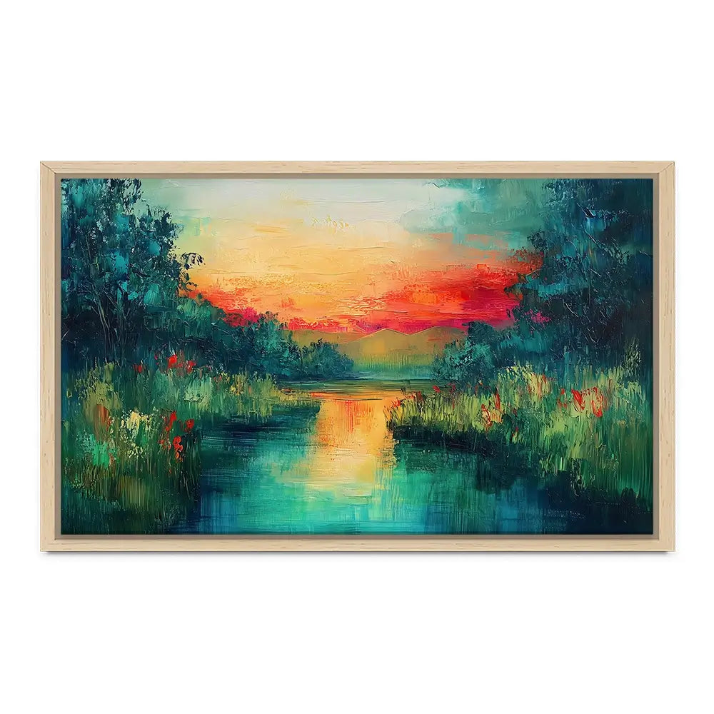 Jewel Tone Lake Canvas Print Jewel Tone Lake Canvas Print wall art product Gina Kelly - Independent