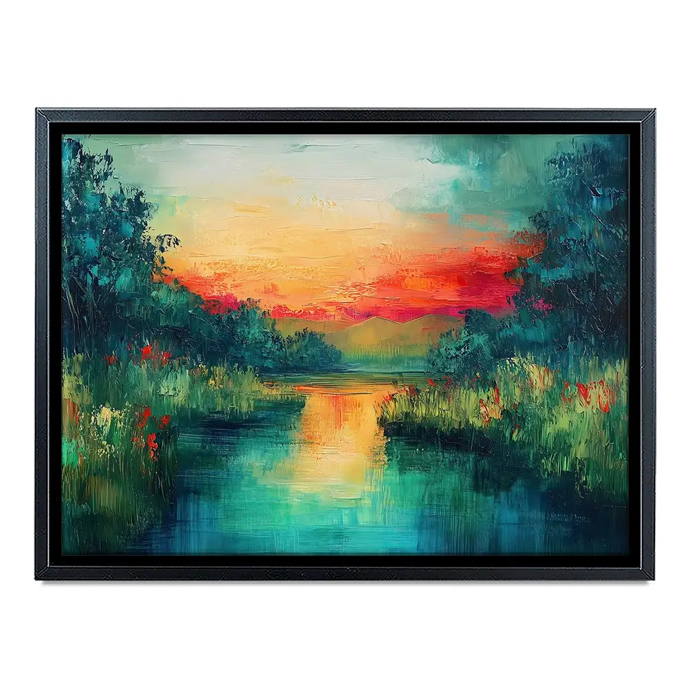 Jewel Tone Lake Canvas Print Jewel Tone Lake Canvas Print wall art product Gina Kelly - Independent