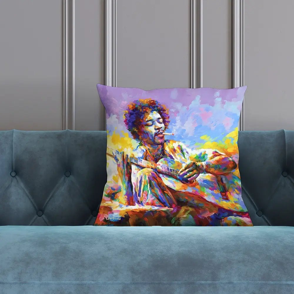 Jimi Hendrix Guitar Cushion Jimi Hendrix Guitar Cushion wall art product Leon Devenice