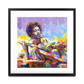 Jimi Hendrix Guitar Square Framed Art Print Jimi Hendrix Guitar Square Framed Art Print wall art product Leon Devenice
