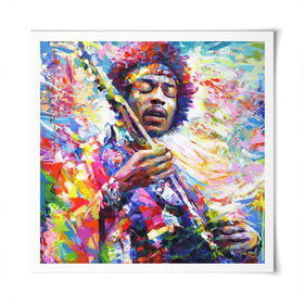 Jimi Hendrix Square Art Print Jimi Hendrix Square Art Print wall art product Leon Devenice
