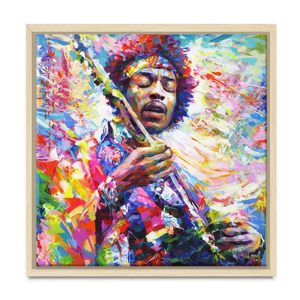 Jimi Hendrix Square Canvas Print Jimi Hendrix Square Canvas Print wall art product Leon Devenice