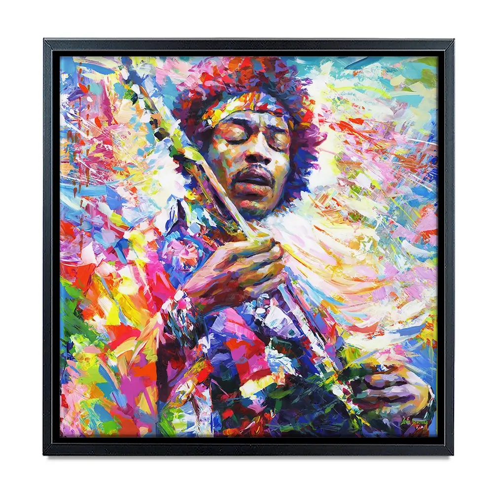 Jimi Hendrix Square Canvas Print Jimi Hendrix Square Canvas Print wall art product Leon Devenice