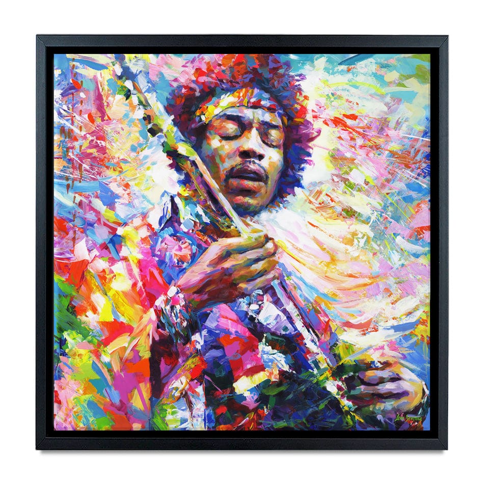 Jimi Hendrix Square Canvas Print wall art product Leon Devenice
