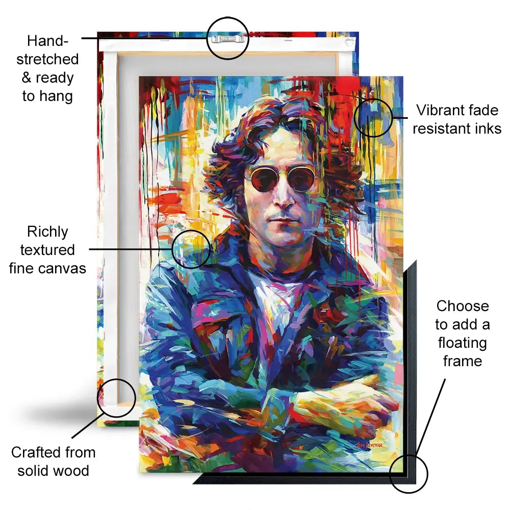 John Lennon Canvas Print John Lennon Canvas Print wall art product Leon Devenice