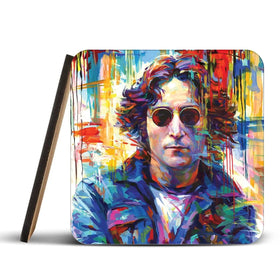 John Lennon Coaster Set Rainbow Soul Tree Coaster Set | Rainbow Soul Tree Art Coasters wall art product Leon Devenice