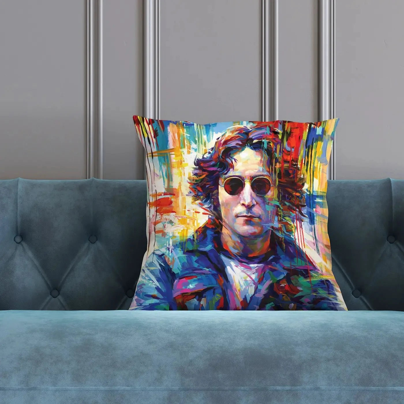 John Lennon Cushion John Lennon Cushion wall art product Leon Devenice