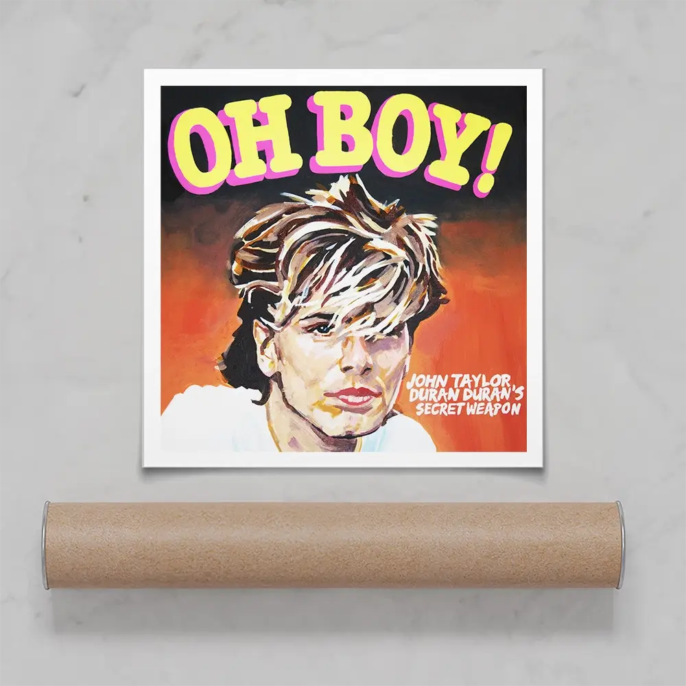 John Taylor Oh Boy Square Art Print John Taylor Oh Boy Square Art Print wall art product Juliet Stockton