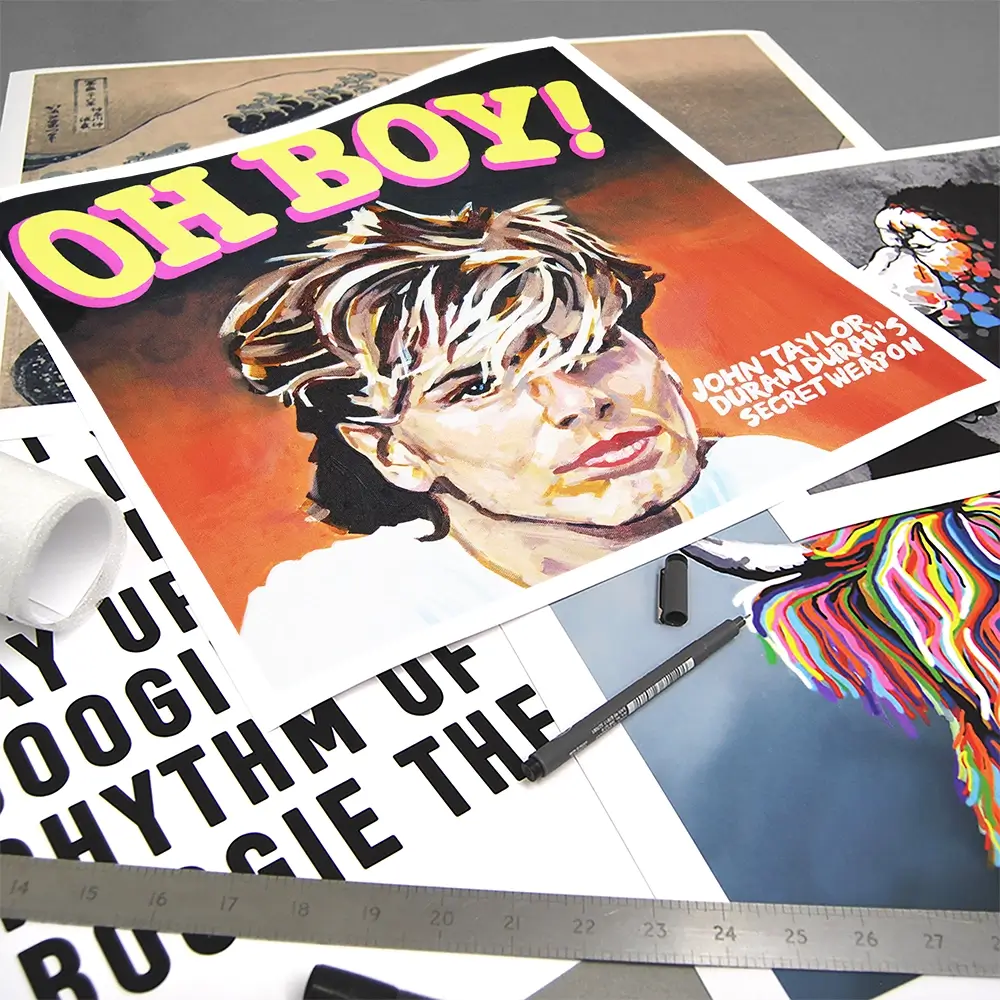 John Taylor Oh Boy Square Art Print John Taylor Oh Boy Square Art Print wall art product Juliet Stockton