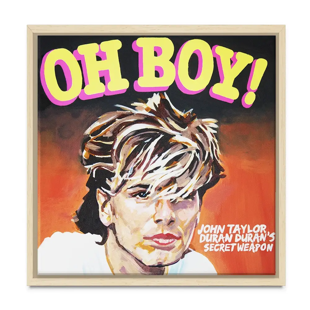 John Taylor Oh Boy Square Canvas Print John Taylor Oh Boy Square Canvas Print wall art product Juliet Stockton